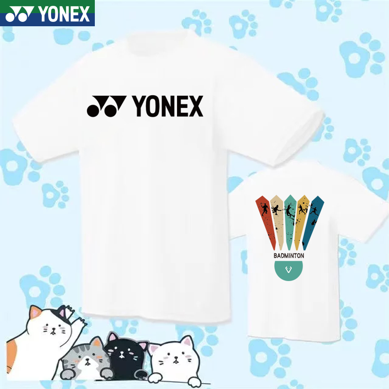yonex-เสื้อยืดแบดมินตัน-แขนสั้น-แบบแห้งเร็ว-พิมพ์ลาย-สําหรับผู้ชาย-และผู้หญิง-2023