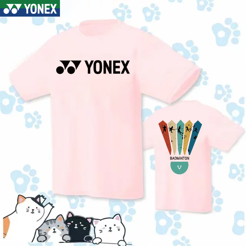 yonex-เสื้อยืดแบดมินตัน-แขนสั้น-แบบแห้งเร็ว-พิมพ์ลาย-สําหรับผู้ชาย-และผู้หญิง-2023