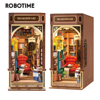 Robotime Rolife Wonderland Bookstore ชุดบ้านตุ๊กตาไม้ 3D พร้อมเฟอร์นิเจอร์ ของขวัญคริสต์มาส DIY สําหรับเด็ก TGB07