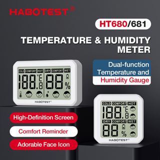 Habotest HT680 HT681 เครื่องวัดอุณหภูมิความชื้นดิจิทัล จอแอลซีดี ในร่ม กลางแจ้ง