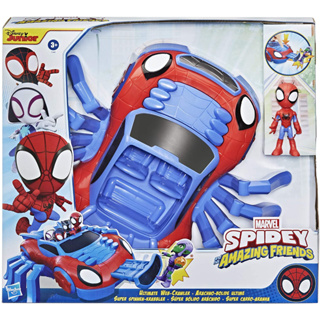 Marvel Spidey and His Amazing Friends Marvel Ultimate Web-Crawler, Spidey Stunner Feature and 4-Inch Spidey Figure F1460 ฟิกเกอร์ Marvel Spidey and His Amazing Friends Marvel Ultimate Web-Crawler Spidey Stunner Feature and Spidey 4 นิ้ว F1460