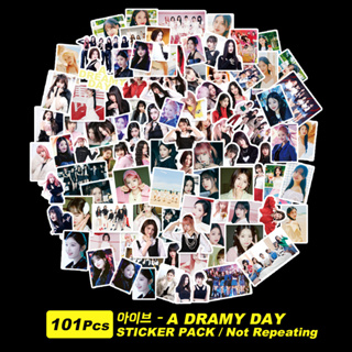 สติกเกอร์ ลายกราฟฟิติ IVE A DREAMY DAY ขนาดใหญ่ สําหรับตกแต่งสมุด 101 แผ่น WONYOUNG YUJIN  LEESEO  REI LIZ GAEUL