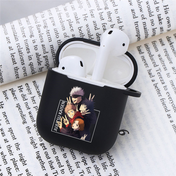 เคสหูฟังบลูทูธ-ซิลิโคน-ลายอนิเมะ-jujutsu-kaisen-gojo-satoru-air-pod-สีดํา-สําหรับ-airpods-3-2-1-pro