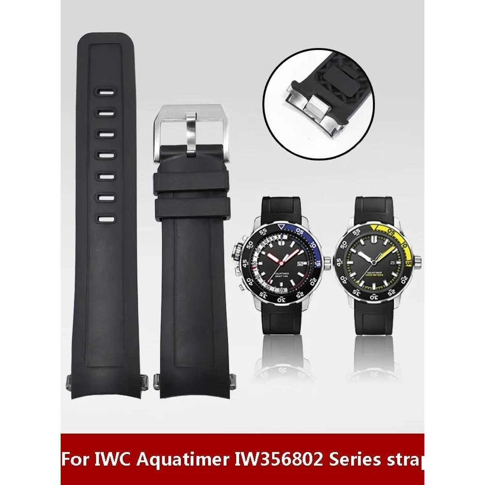 สายนาฬิกาข้อมือยางฟลูออโร่-แบบปลดเร็ว-สําหรับ-iwc-aquatimer-series-iw356802-iw376705-iw376710-สายนาฬิกาข้อมือซิลิโคน-แบบนิ่ม-ขนาด-22-มม-สําหรับผู้ชาย