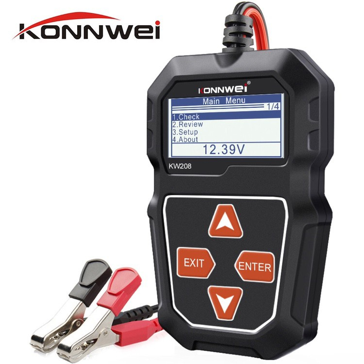 KONNWEI KW208 Car Battery Tester 12V 100 To 2000Cca Cranking Charging ...