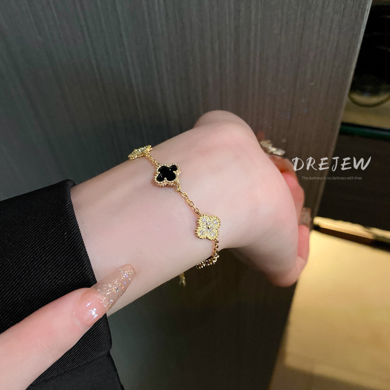 drejew-สร้อยข้อมือ-ชุบทอง-14k-ลายดอกไม้-สไตล์เกาหลี-หรูหรา-เรียบง่าย