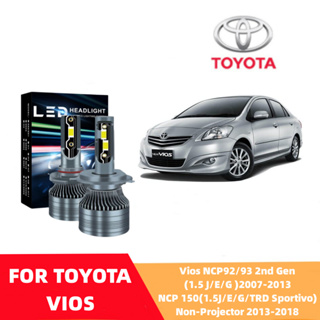 ชุดหลอดไฟโปรเจคเตอร์ สําหรับ Toyota Vios NCP92 93 2 Gen (1.5J E G) 2007-2013 NCP 150 (1.5J E G TRD) 2013-2018