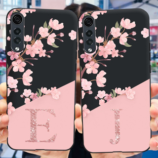 เคสโทรศัพท์มือถือ ซิลิโคนนิ่ม ลายดอกไม้ ตัวอักษร สีดํา สําหรับ LG Velvet LMG910EMW LM-G910EMW 5G