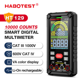 Habotest HT129 มัลติมิเตอร์ดิจิทัล RMS AC DC NCV 10000 ครั้ง ชาร์จซ้ําได้