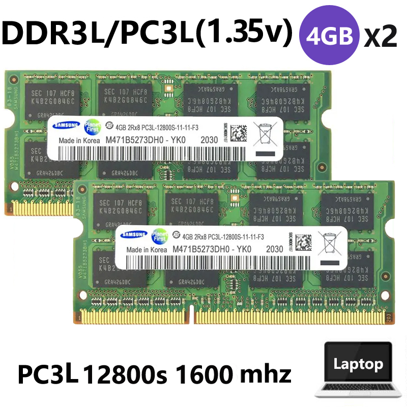 SK Hynix 16GB (2x8GB) DDR3L 1866MHz PC3L-14900S SODIMM Laptop Memory RAM Kit - 1.35V