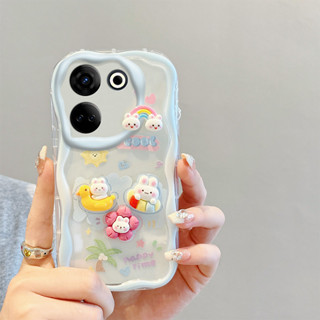 เคสโทรศัพท์มือถือนิ่ม กันตก ลายการ์ตูนกระต่ายหมีน่ารัก สําหรับ Tecno Camon 20 Camon 20 Pro Spark 9 8C Go 2022 Spark 10 10C 10 Pro