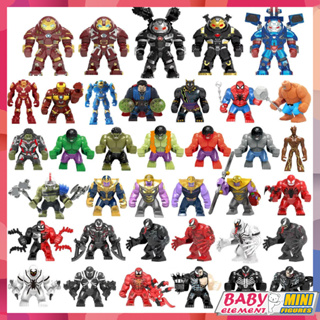 1801-08 โมเดลฟิกเกอร์ Avengers Series Big Minifigure Hulk Thanos Spider-Man Carnage Venom Iron Man ของเล่นสําหรับเด็ก