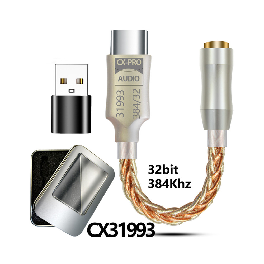 Conexant CX31993 หูฟัง DAC USB Type C พร้อมเอาท์พุต 3.5 มม. SNR128dB ...