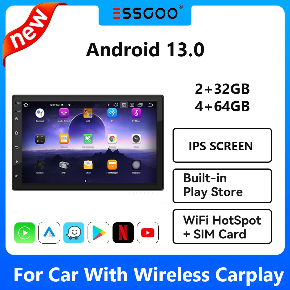 essgoo-จอมอนิเตอร์รถยนต์-9-นิ้ว-4-64g-android-13-หน้าจอ-android-เครื่องเสียงรถยนต์-บลูทูธ-wifi-gps-carplay-hd-เครื่องเสียงรถยนต์