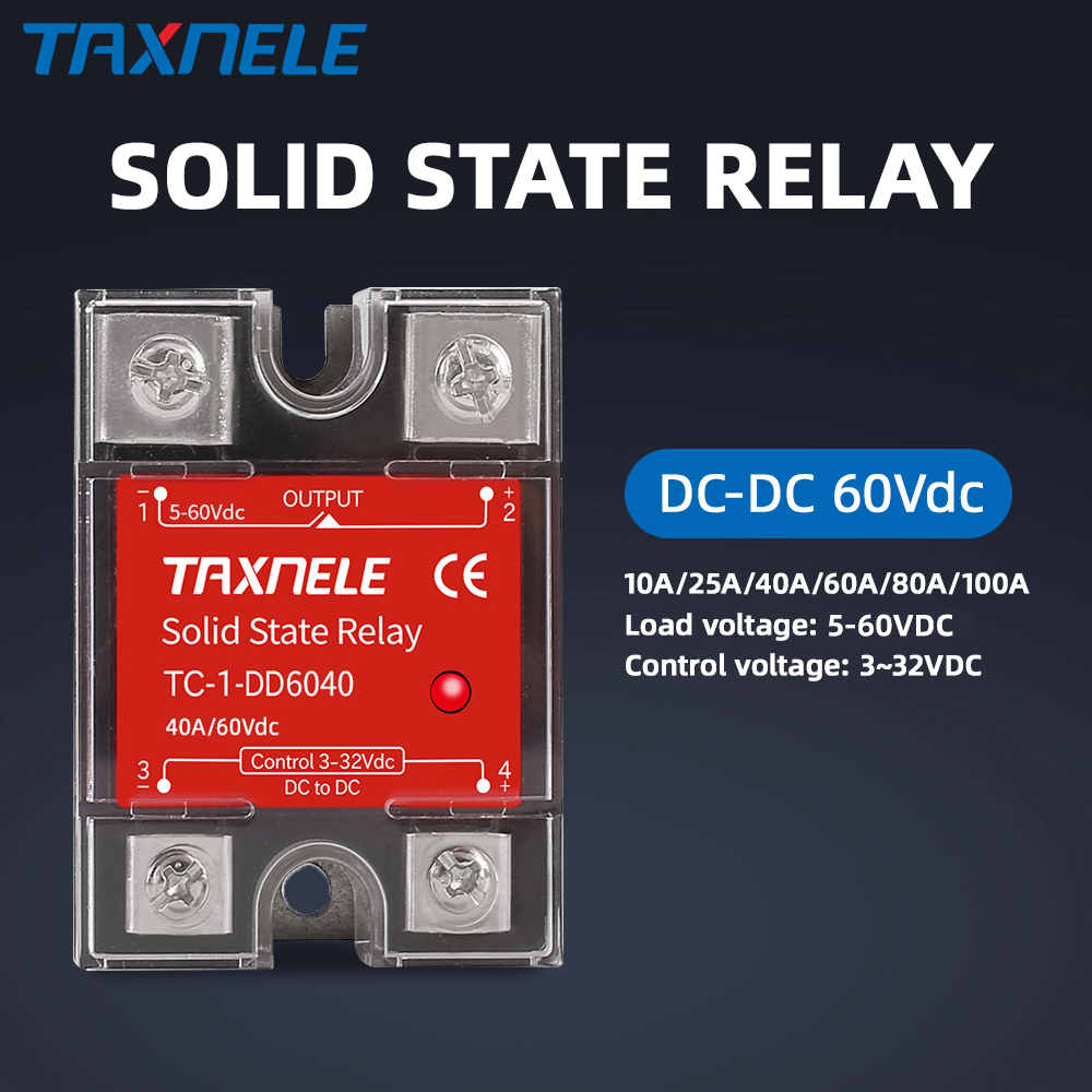 Taxnele DC to DC SSR โซลิดสเตตรีเลย์ SSR-25DA SSR-10DA SSR-40DA อินพุต