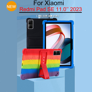 เคสแท็บเล็ต ซิลิโคนนิ่ม กันกระแทก พร้อมขาตั้ง สําหรับ Redmi Pad SE 11.0 2023 Xiaomi Redmi Pad SE 11.0 นิ้ว 2023