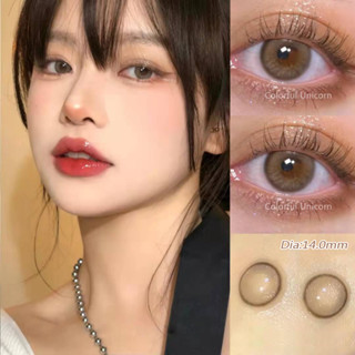 【graded Lens】คอนแทคเลนส์สายตาสั้น เกรด 0.00 -8.00 สีน้ําตาล 2 ชิ้น