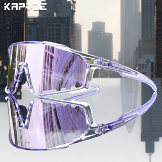 Kapvoe แว่นตากันแดด เลนส์โพลาไรซ์ UV400 สําหรับผู้ชาย ผู้หญิง เหมาะกับการขี่รถจักรยาน เล่นกีฬากลางแจ้ง