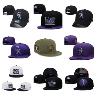 หมวกเบสบอล MLB Colorado Rockies แบบแบน สามารถปรับได้ สําหรับเล่นกีฬากลางแจ้ง