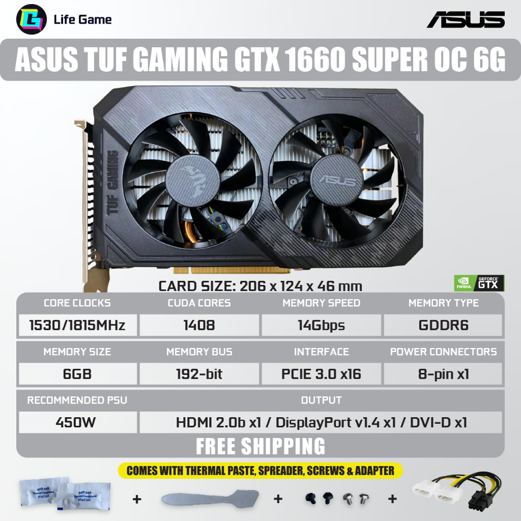 ใช้ ASUS GTX 1660 super 1660s 1660Ti กราฟิกการ์ดกราฟิกการ์ด GPU ...