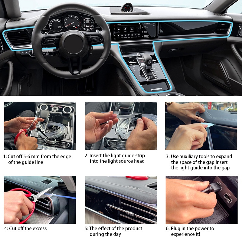 1ม-2ม-3ม-5ม-ไฟตกแต่งรถยนต์-อุปกรณ์ตกแต่งภายในรถยนต์-บรรยากาศโคมไฟ-el-ไฟเย็น-สาย-usb-diy-ตกแต่ง-dash-คอนโซล-auto-led-อัตโนมัติ