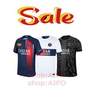 เสื้อกีฬาแขนสั้น ลายทีมชาติฟุตบอล Paris Saint-Germain Home Away PSG Jersey 23 24 ชุดเหย้า คุณภาพสูง สําหรับผู้ชาย