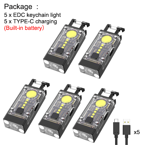 พวงกุญแจไฟฉาย LED EDC พลังงานแสงอาทิตย์ ขนาดเล็ก แบบพกพา ชาร์จแบตเตอรี่ ...