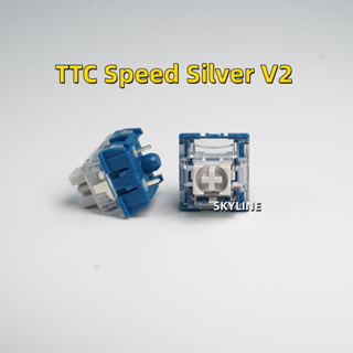 【พร้อมส่ง】สวิตช์คีย์บอร์ดเชิงกล Ttc Speed Silver V2 (10 30 แพ็ก) 45gf 3 Pin RGB SMD DIY