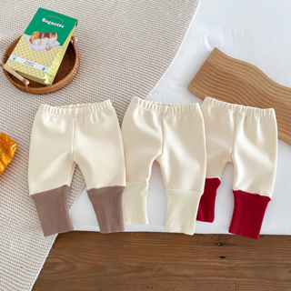 กางเกงเลกกิ้ง ผ้าฝ้าย ให้ความอบอุ่น แฟชั่นฤดูใบไม้ร่วง สําหรับเด็กทารกแรกเกิด อายุ 0-3 ปี