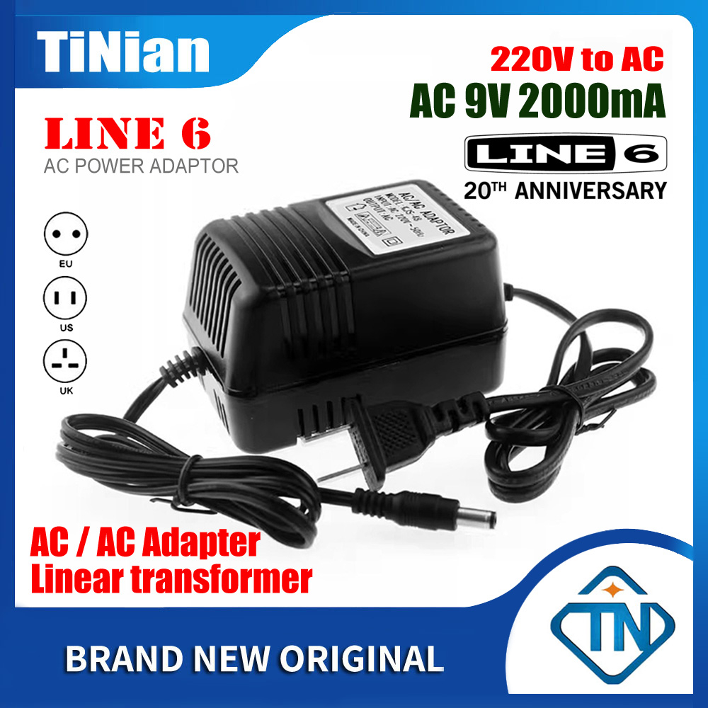220vac to AC/AC Adaptor 9VAC 2000mA สําหรับ LINE 6 POD X3 XT LIVE Floor ...