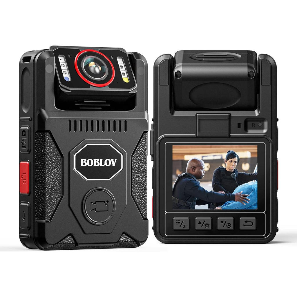 BOBLOV M7 / M7 Pro Body Camera กล้องติดตัว แบตเตอรี่ 4000mAh บันทึกต่อเนื่อง 15 ชั่วโมง 4K / 30FPS