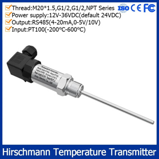 PT100 Temperature Transmitter Sensor -50 ~ +150C OUT 4-20mA/0-5v/0-10v  Power 24VDC