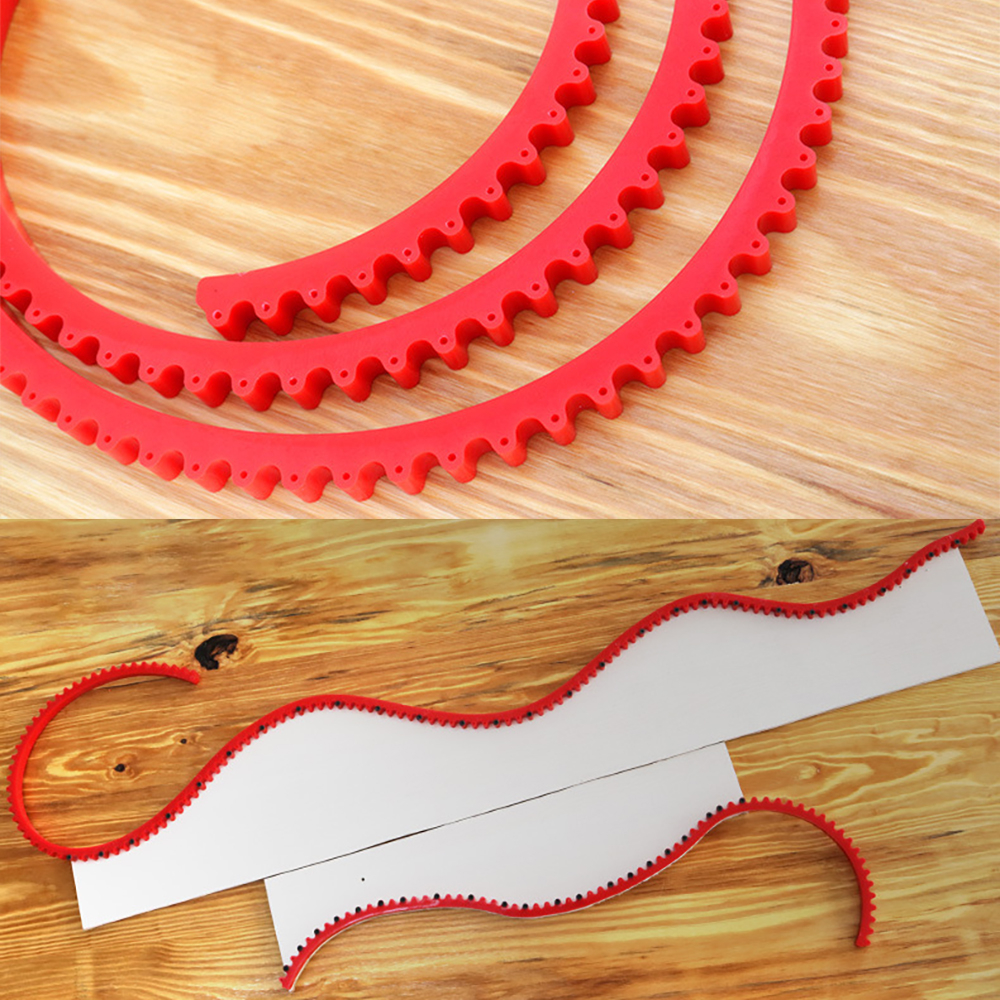 1/2M Woodworking Profiling Strip Flexible Curve Template Adjustable&Fixed Complex Shape Contour
