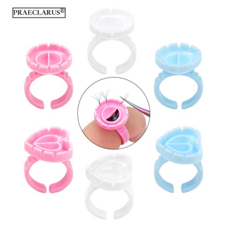 PRAECLARUS แหวนสำหรับใส่กาวติดขนตา เครื่องมือสำหรับต่อขนตา Eyelash Glue Ring Cup Easy Fan Glue Ring Holder Container