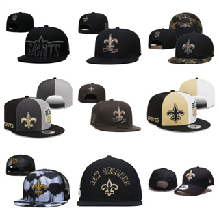 NFL New Orleans Saints หมวกปีกปีกแบนแบบปรับได้หมวกกีฬากลางแจ้ง