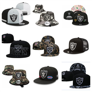 NFL Las Vegas Raiders หมวกปีกปีกแบนแบบปรับได้หมวกกีฬากลางแจ้ง