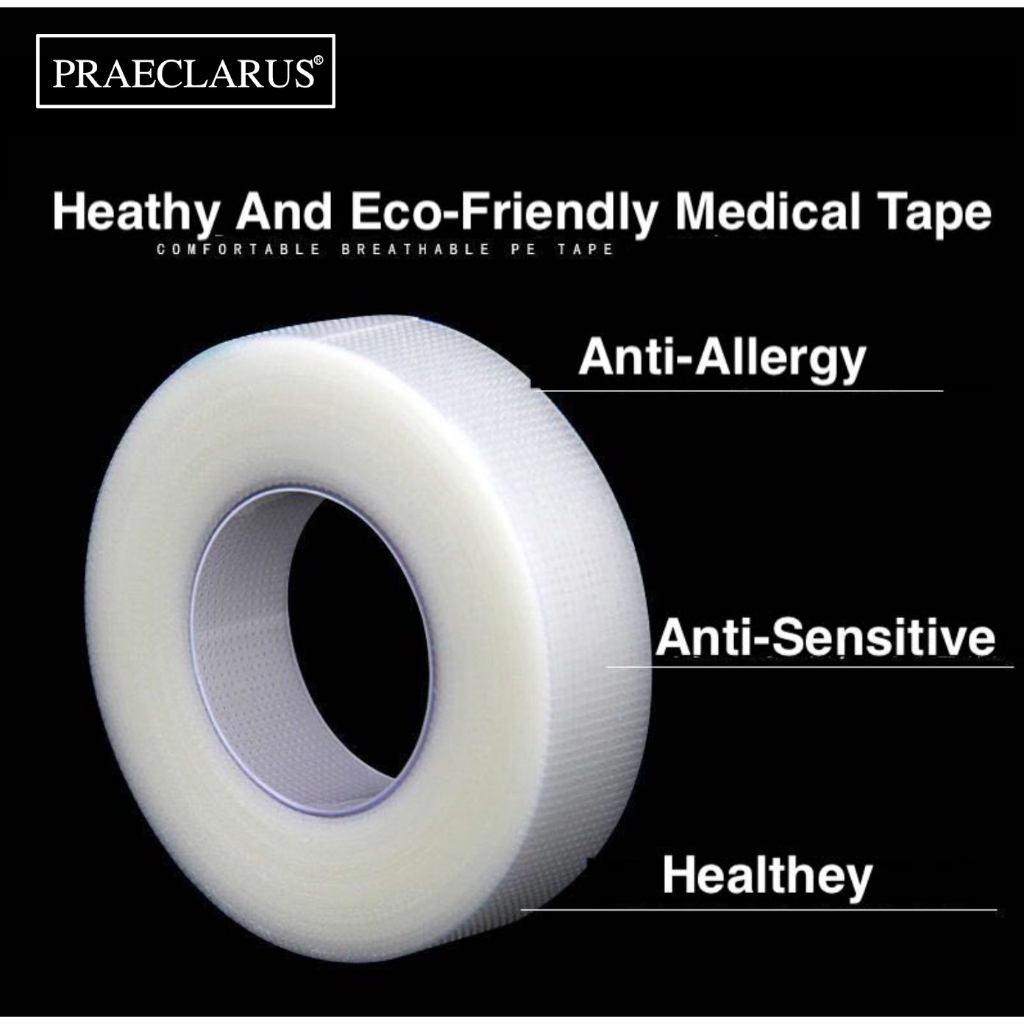 praeclarus-เทปกาวต่อขนตา-วัสดุ-pe-เกรดการแพทย์-ป้องกันการแพ้