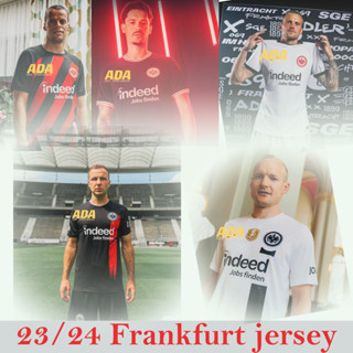 เสื้อกีฬาแขนสั้น ลายทีมชาติฟุตบอล UEFA 23 24 Frankfurt ชุดเหย้า สําหรับผู้ชาย