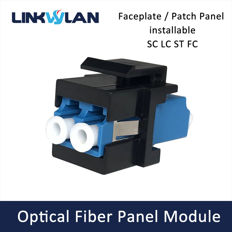 Linkwylan 10PCS ไฟเบอร์ออปติก LC Duplex SC Simplex Keystone อะแดปเตอร์ ...