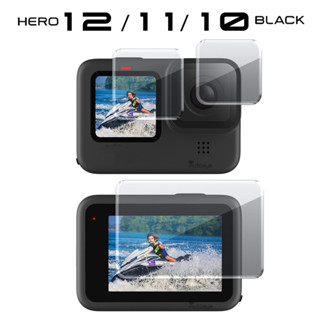 ฟิล์มกระจกนิรภัยกันรอยหน้าจอ อุปกรณ์เสริม สําหรับ Gopro Hero 12 11 10 9 Gopro 9