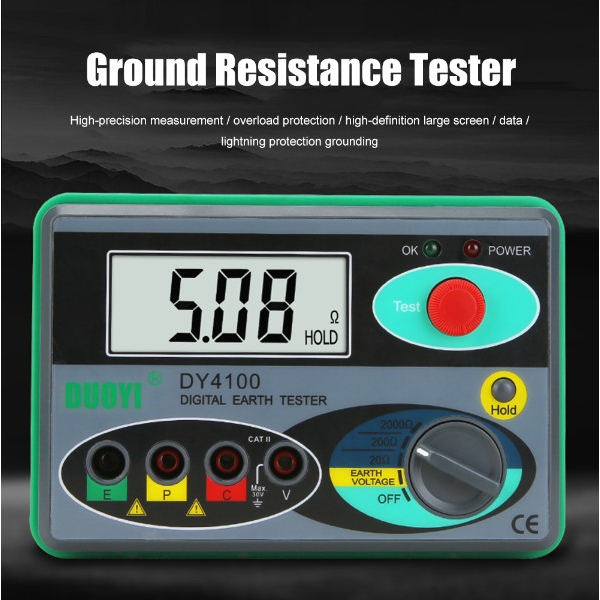 dy4100-เครื่องวัดฉนวนดิจิตอล-megger-meter-earth-resistance-ohm-tester