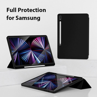 เคสโทรศัพท์มือถือ แบบพับได้ ทรงสลิม สําหรับ Samsung Galaxy Tab S9 S8 S7 Plus S6 Lite A9 11 นิ้ว 12.4 นิ้ว 14.6 นิ้ว