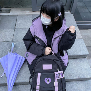 Kuromi กระเป๋าเป้สะพายหลัง กระเป๋านักเรียน ลาย Cinnamon Dog Melody ของแท้ สําหรับผู้หญิง