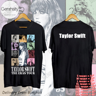 COD เสื้อดาว Taylor Swift Theerastour Concert ทรงโอเวอร์ไซส์ เสื้อคอกลม โลโก้สกรีนนูน White Tee Unisex Men Women Tops