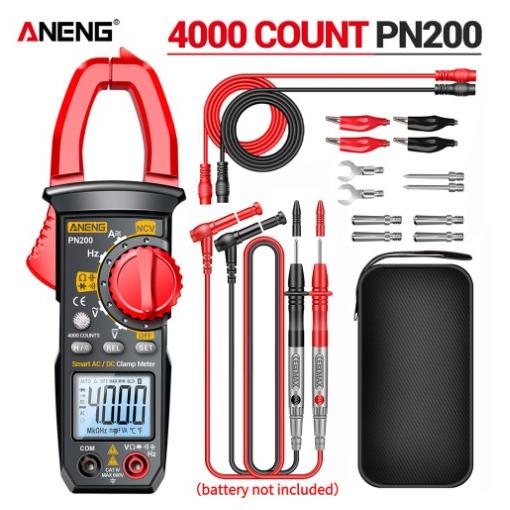 Aneng PN200 แคลมป์มิเตอร์ดิจิทัล DC/AC 600A กระแสไฟ 4000 นับ มัลติ ...