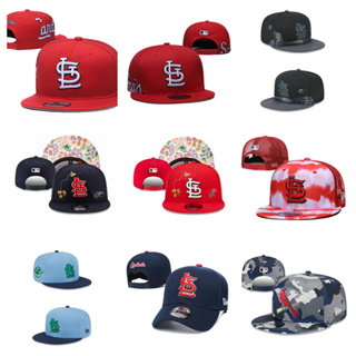 MLB St. Louis Cardinals หมวกปีกปีกแบนแบบปรับได้หมวกกีฬากลางแจ้ง