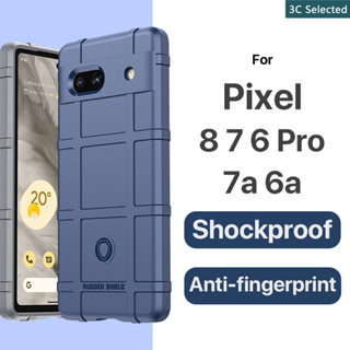 เคสกันกระแทก Pixel 8Pro 8 7a 7 6 6a Pro Case ปกป้องหน้าจอ ป้องกันลายนิ้วมือ ปกป้องกล้อง TPU นุ่ม ซิลิโคน Google Pixel 8 Pro 7a 7pro 6pro 4g 5g ฮาร์ด silicone