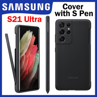 ของแท้ เคสซิลิโคน พร้อมปากกาสไตลัส สําหรับ Samsung Galaxy S21 Ultra 5G S Pen SM-G998