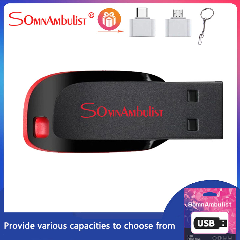 ภาพหน้าปกสินค้าSomnambulist แฟลชไดรฟ์เวอร์ USB 2.0 8GB 16GB 32GB 64GB 128GB 1GB 2GB 4GB จากร้าน somnambulist.th บน Shopee