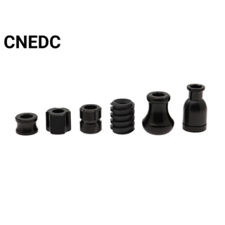 Cnedc ลูกปัดไทเทเนียมอัลลอย สีดํา มีซิป อุปกรณ์เสริม สําหรับเชือกพาราคอร์ด EDC